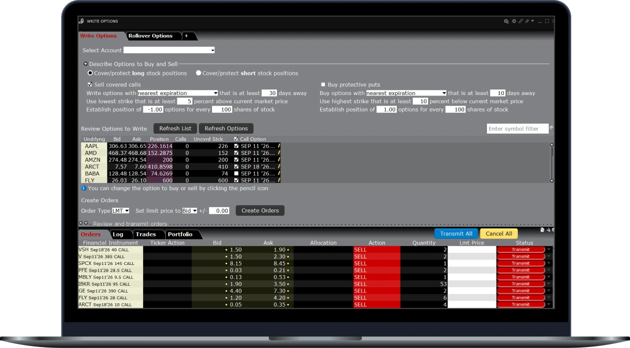 Write and Rollover Options